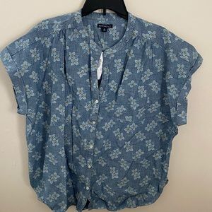 J.Crew Factory NWT Floral Chambray Blouse